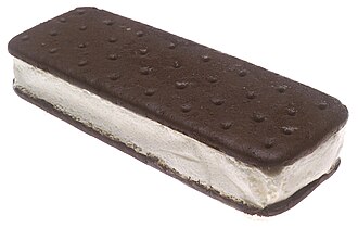 a single vanilla ice cream sandwich a single vanilla ice cream sandwich